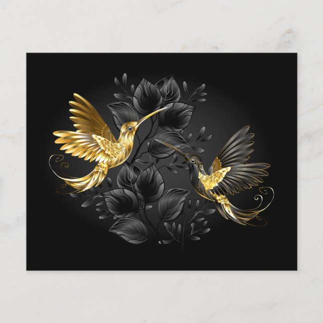 Flyer Pássaro Humino Negro e Dourado (Frente)