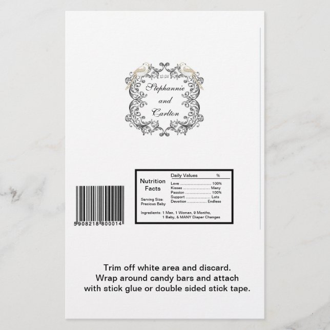 Flyer Pássaros do Amor, Negra/Branca, Molhador de Doces (Frente)