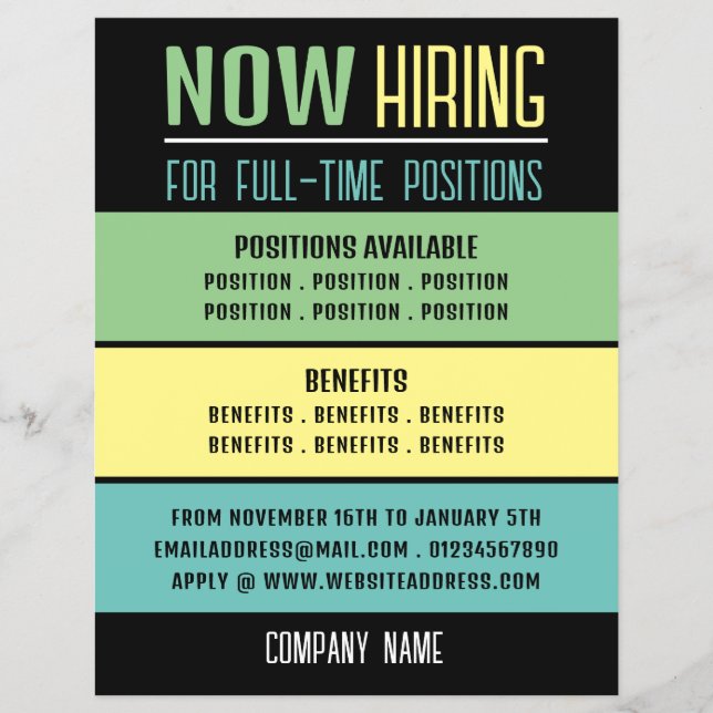 Flyer Pastel Bloqueia Anúncio de Recrutamento de Vagas d (Frente)