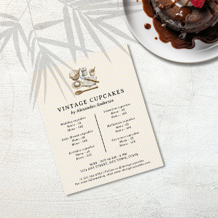 Flyer Pastelaria para Cozinhar de vindima em tiras