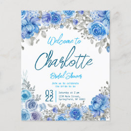 Flyer Pé de Noiva de Floral de Aquarela Pintada à Mão pa