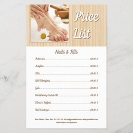 Flyer Pedicure Nail Pedicurist Feet Spa Bamboo