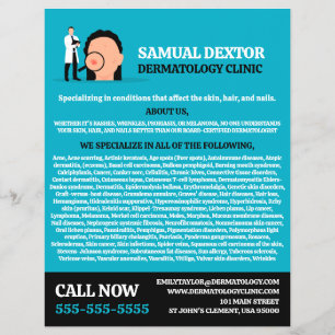 Flyer Pele, Dermatologista, Clínica Dermatológica