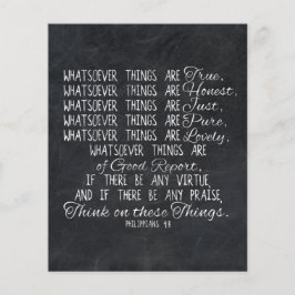 Flyer Pensem nessas coisas, Escritura de Bíblias Cristã