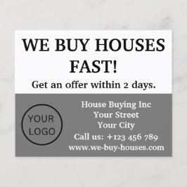 Flyer Pequeno e Simples Cinzas Realizador Branco Casas d