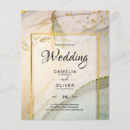 Flyer Pérola de Ostra Dourada CASAMENTO Tinta Alcoólica