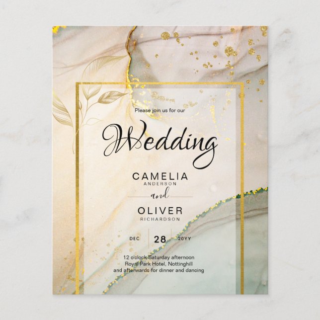 Flyer Pérola de Ostra Dourada CASAMENTO Tinta Alcoólica  (Frente)