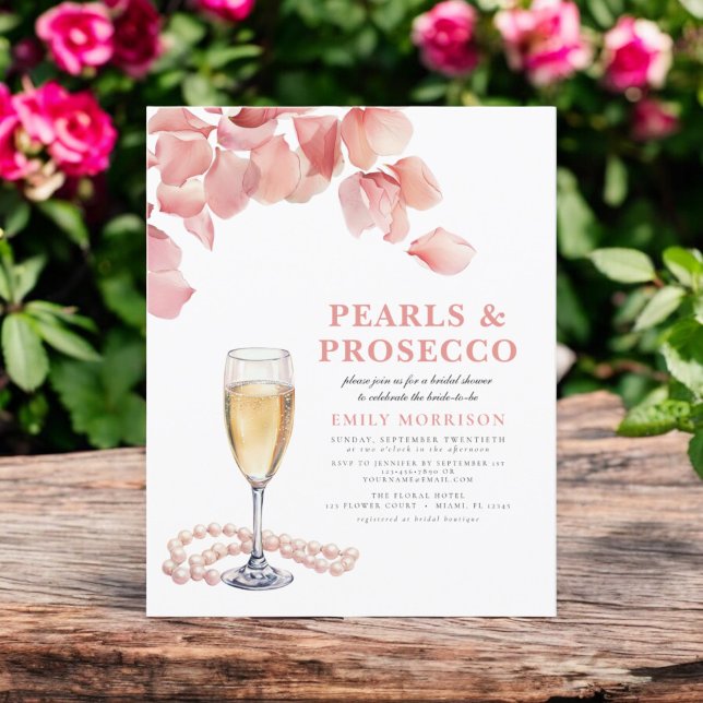 Flyer Pérolas de Orçamento e Chá de panela Prosecco (Criador carregado)