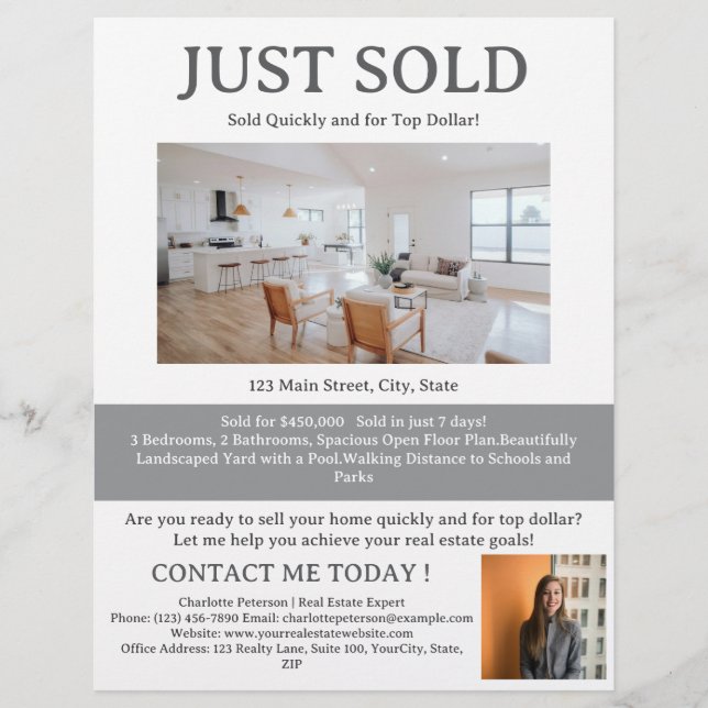 Flyer Personalizado Apenas Vendido (Frente)