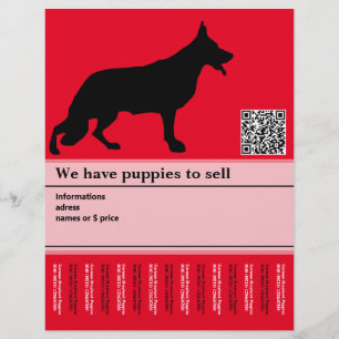 Flyer Personalizado do Cão Pastor Minimal