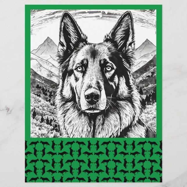 Flyer personalizado do Cão Pastor Minimal (Verso)