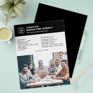 Flyer Personalizar logotipo Foto do Marketing QR Empresa