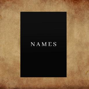 Flyer Personalizar preto simples adicione seu nome legan