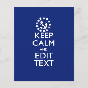 Flyer Personalize Seu Texto Náutico Mantenha Calmo E Edi