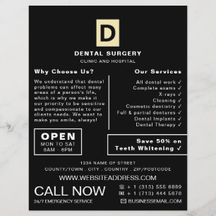 Flyer Personalized Logo, Dentistry, Dentist Advertising