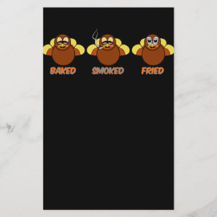 Flyer Peru de Frito Defumado Grelhado Engraçado