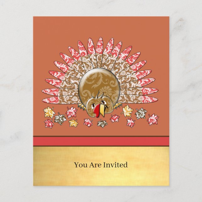 Flyer Peru do Dia de Ação de Graças de desenho animado f (Frente)