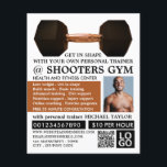 Flyer Peso da campainha, Treinador pessoal, Anúncios par<br><div class="desc">Dumbbell Weight,  Treinador Pessoal,  Panfletos De Publicidade Gym Na Loja De Cartão de visita.</div>