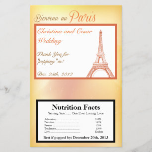 Flyer Pêssego de Microondas Popcorn Wrapper Paris