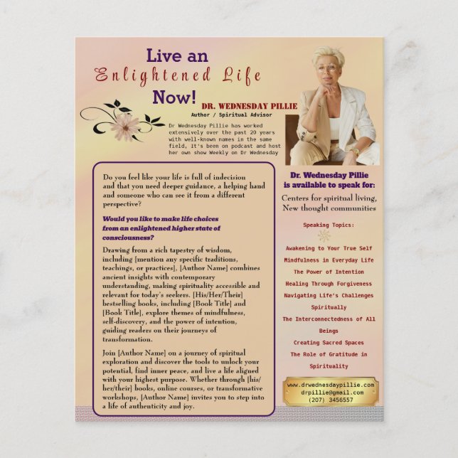 Flyer Pêssego do Marketing do Livro de Uma Folha (Frente)