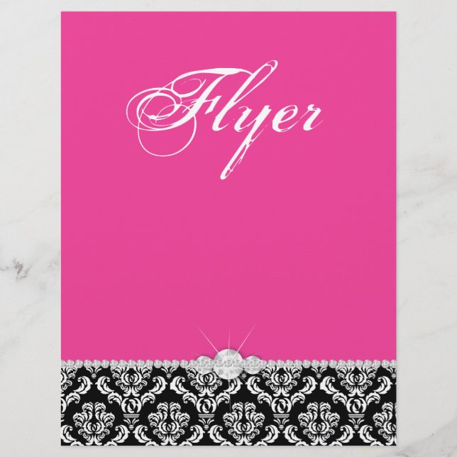 Flyer Pêssego do passageiro alegórico Salon Damask Black (Frente)