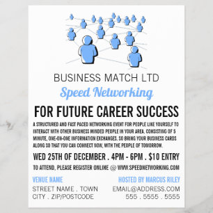 Flyer Pessoas Connect, Anúncios de eventos de rede de ve