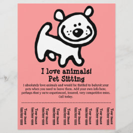 Flyer Pet Sentado, Cachorro Almoçado, Caminhando, Panfle