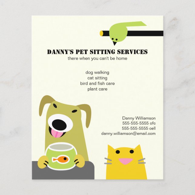 Flyer Pet Sitting Business (Frente)