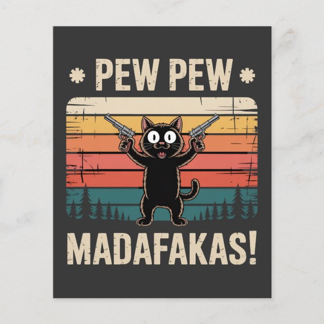 Flyer Pew Pew Desgraçados (Frente)
