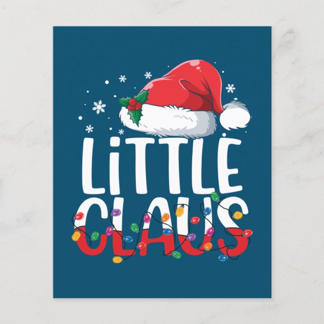 Flyer Pijamas de Natal do Pequeno Claus Combinando Famíl (Frente)