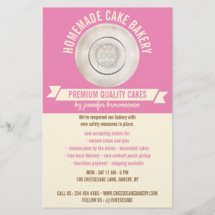 Flyer Pink Cooking Custom Logo Bakery