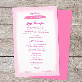 Flyer Pink Eagle Court of Honor Ceremony Program