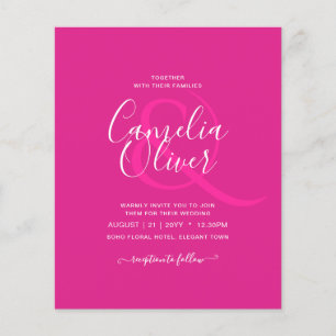 Flyer PINK Modern Core Weding