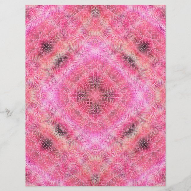 Flyer Pink Serene Gardens Bulk Scrapbook Paper Pages (Frente)