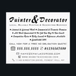 Flyer Pintor e Decorador Preto e Branco Modernos<br><div class="desc">Folheto de propaganda do pintor preto e branco moderno e decorador pela loja de Cartão de visita.</div>