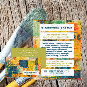 Flyer Pintura Abstrata Multicolorida, Loja de Suprimento