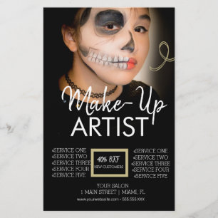 Flyer Pintura De Rosto De Corpo De Artista Moderno