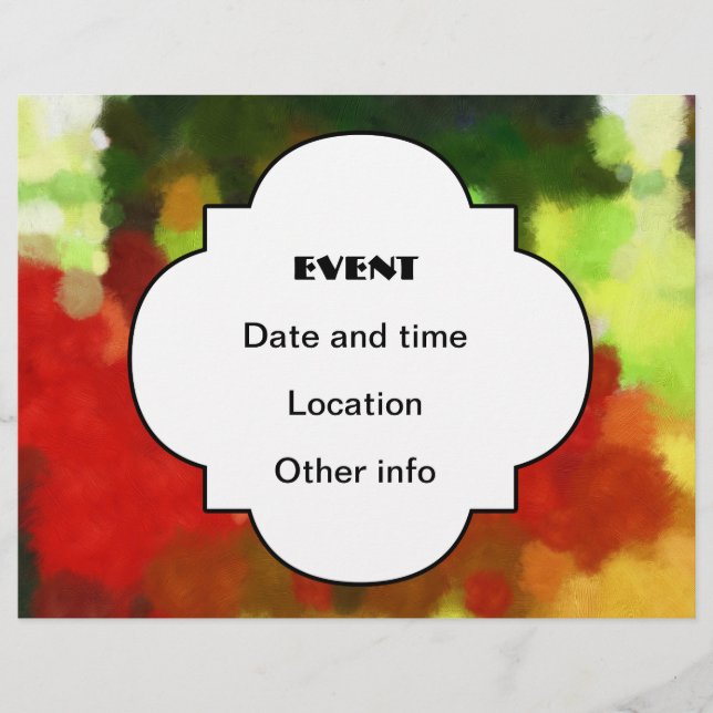 Flyer Pintura verde vermelha (Frente)