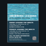 Flyer Piscina de natação, Anúncio de lição de natação<br><div class="desc">Piscina De Nadar,  Bandeiras De Lição De Nadar Na Loja De Cartões de visitas.</div>