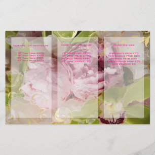 Flyer PixDezines Peonies/Buquês de Cymbidium Verde