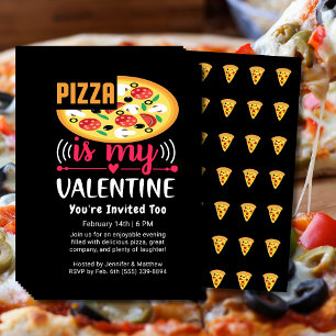 Flyer Pizza É Meu Namorado Festa Divertida