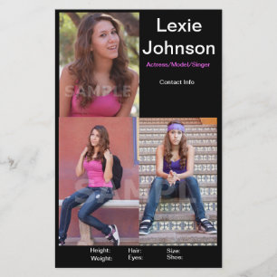 Flyer Placa Comp HeadShot Lateral para Modelos ou Ator