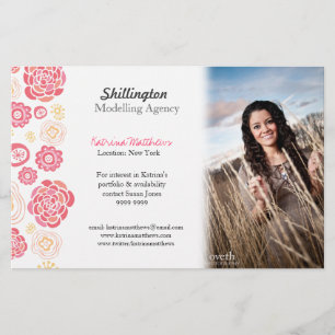 Flyer Placa de Promocional de Modelo Stylist para Modela