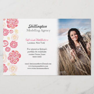 Flyer Placa de Promocional de Modelo Stylist para Modela
