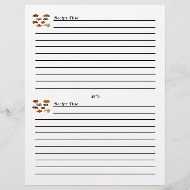 Flyer Placa de receita do Cozinhar de estilo doméstico (Frente)