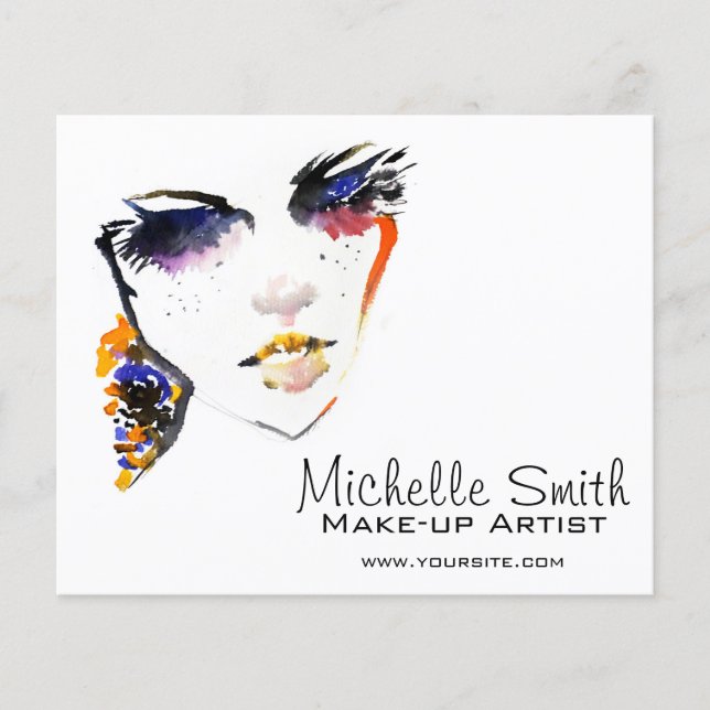 Flyer Placas de maquiagem longas com face aquática marca (Frente)