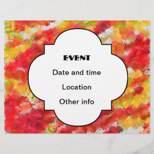 Flyer Placas vermelhas amarelas