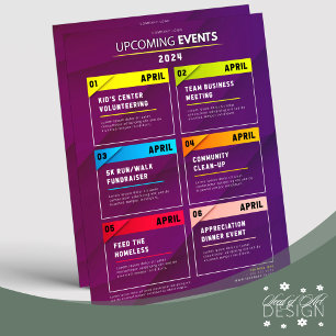 Flyer Planejador de Agendamento de Eventos Atuais Limpo