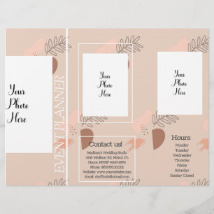 Flyer Planejador de Eventos Collage Earth Tone