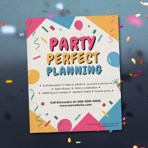 Flyer Planejador de Festa Vibrante
